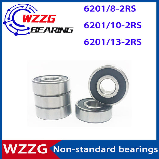 10PCS/lot 6201 High quality non-standard ball bearings 6201/8-2RS 6201/10-2RS 6201/13-2RS inner diameter 8mm 10mm 13mm