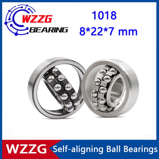 WZZG 1018E 1018ATN (10pcs/lot) micro double row ball self-aligning ball bearing high-quality bearings 8*22*7 mm
