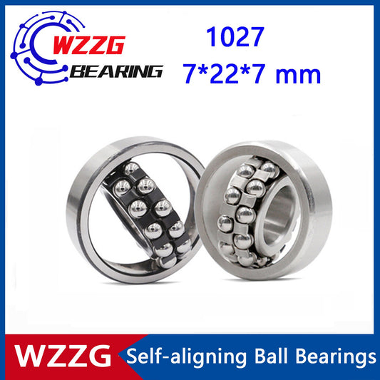 WZZG 1027E 1027ATN (10pcs/lot) micro double row ball self-aligning ball bearing high-quality bearings 7*22*7 mm