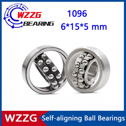WZZG 1096E 1096ATN (10pcs/lot) micro double row ball self-aligning ball bearing high-quality bearings 6*15*5 mm