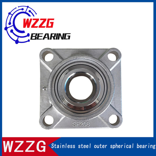 WZZG SUCF218 stainless steel outer spherical square seat bearing, high-quality outer spherical bearing