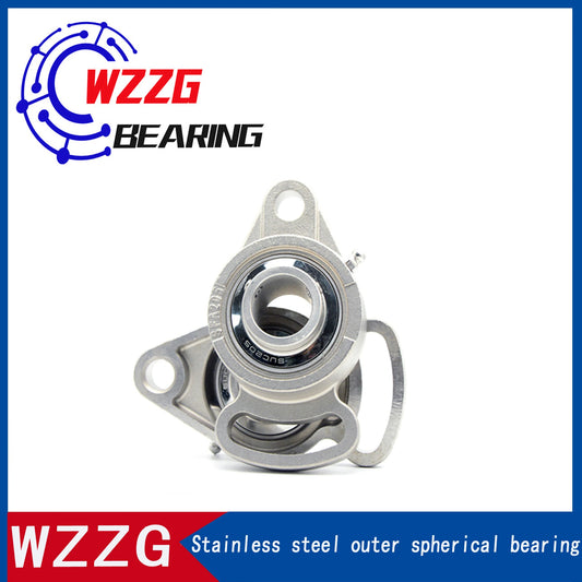 WZZG SUCFA206 stainless steel outer ball surface with seat bearing, high-quality mechanical bearing