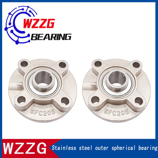 WZZG SUCFC201 waterproof stainless steel outer spherical bearing seat, high-quality mechanical bearing