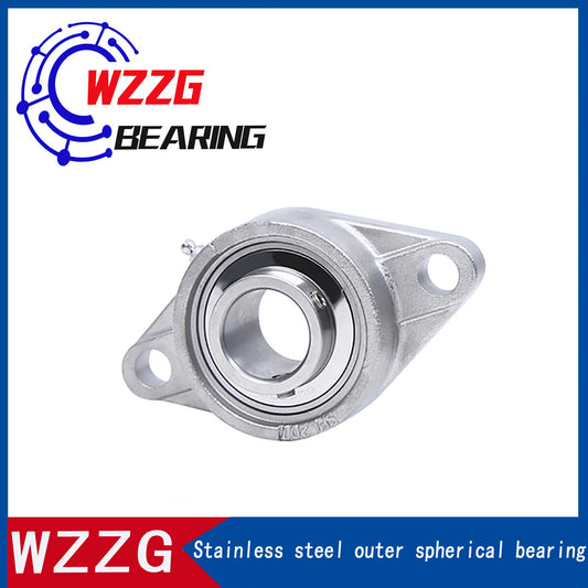 WZZG SUCFL207 waterproof stainless steel outer spherical bearing seat, high-quality mechanical bearing