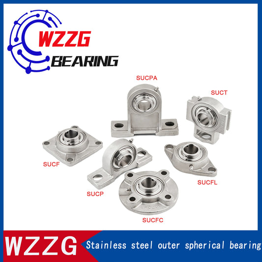 WZZG SUCP216 stainless steel outer ball surface with seat bearing 80*232*82.6mm high-quality mechanical bearing