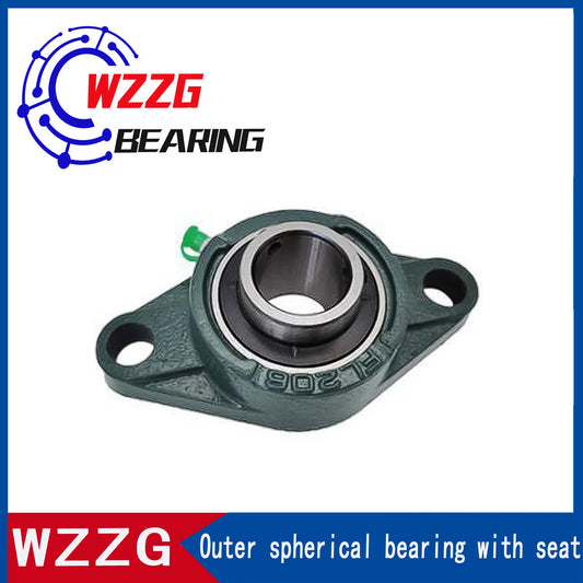 WZZG Seat Outer Spherical Bearing UCFL201 Mounted Pillow Block Bearing Solid Base Cast Iron Housing high-quality bearing