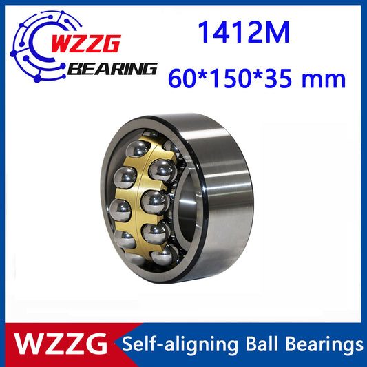 WZZG self-aligning ball bearings (1 pcs) 1412M high-quality double row ball bearings 60*150*35mm