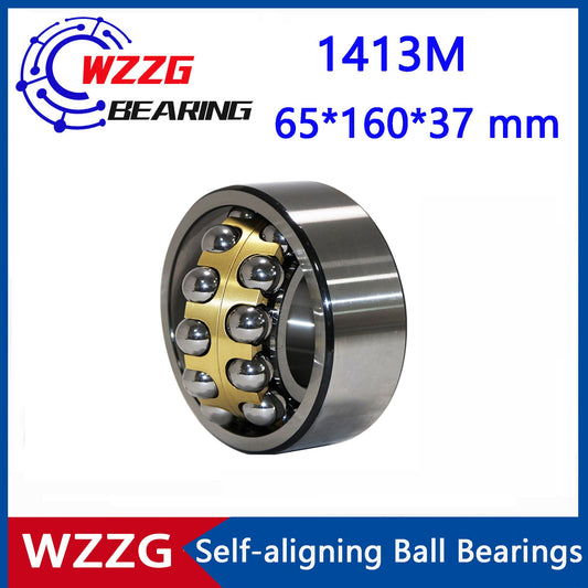 WZZG self-aligning ball bearings (1 pcs) 1413M high-quality double row ball bearings 65*160*37mm