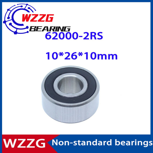 WZZG thickened non-standard deep groove ball bearing 62000-2RS 10 * 26 * 10mm double shielded deep ball bearing large format