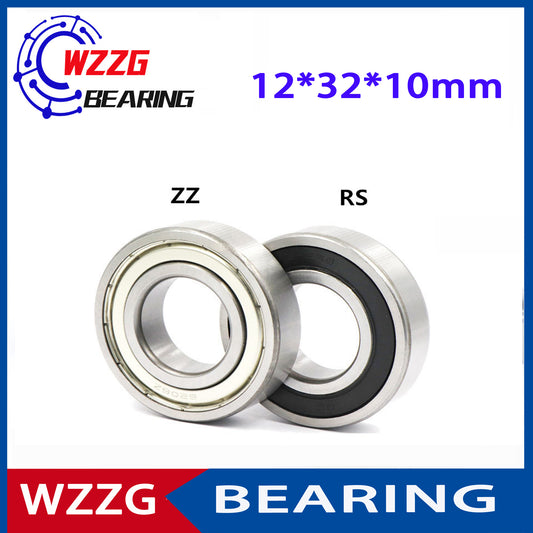 WZZG 10PCS/lot High quality stainless steel deep groove ball bearing 6201ZZ 2RS size 12*32*10mm