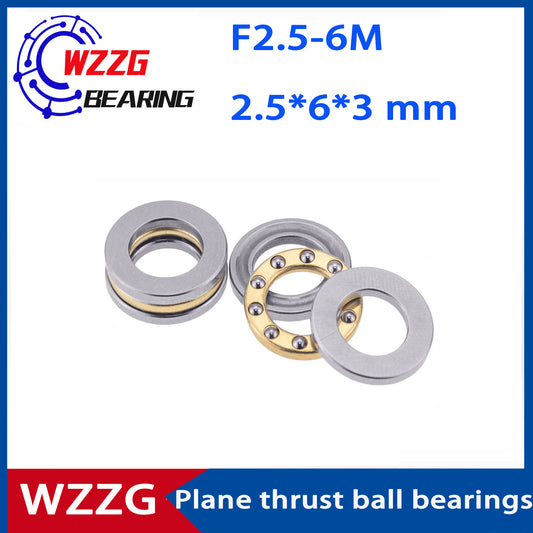 WZZG F2.5-6M(20pcs/lot) Mini 3-in-1 Plane Axial Ball Bearings 2.5*6*3mm High quality bearings