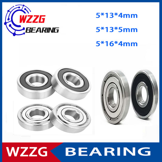 WZZG 20PCS miniature ball bearings 695ZZ 2RS stainless steel bearing size 5*13*4 5*13*5 5*16*4mm