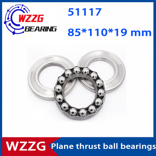 WZZG 51117(2pcs/lot) High quality 8117 plane thrust ball bearings 85*110*19 mm