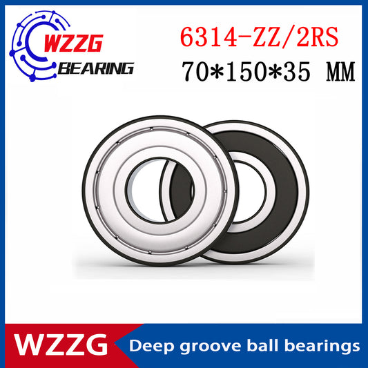 WZZG Deep groove ball bearing 6314-ZZ 2RS (1pcs) 70*150*35 mm double seal high quality bearings