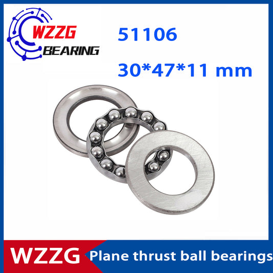 WZZG 51106(10pcs/lot) High quality 8106 plane thrust ball bearings 30*47*11mm