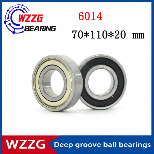 WZZG Deep groove ball bearing 6014-ZZ 2RS (2pcs/lot) 70*110*20 mm double seal high quality bearings
