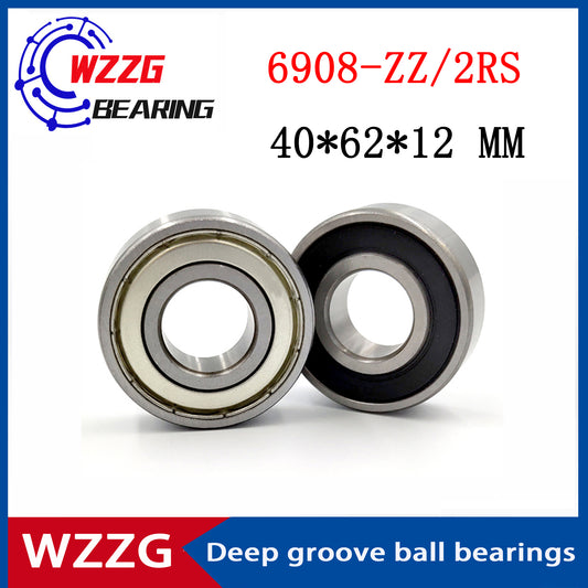 WZZG 6908-ZZ 2RS ( 10pcs/lot ) deep groove ball bearings 40*62*12 MM high-speed ball bearings