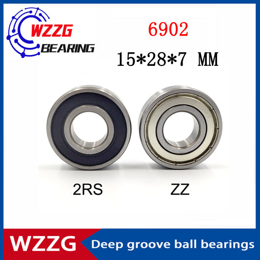 WZZG Deep groove ball bearing 6902-ZZ 2RS 15*28*7mm double seal high quality bearings