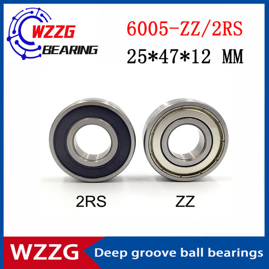 WZZG Deep groove ball bearing 6005-ZZ 2RS (10pcs/lot) 25*47*12 mm double seal high quality bearings