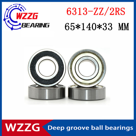 WZZG Deep groove ball bearing 6313-ZZ 2RS (1pcs) 65*140*33 mm double seal high quality bearings