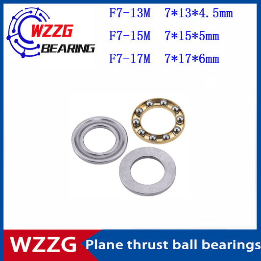 WZZG F7-13M F7-15M F7-17M (20pcs/lot) Mini 3-in-1 Plane Axial Ball Bearings 7x13x4.5 7x15x5 7x17x6 mm High quality bearings