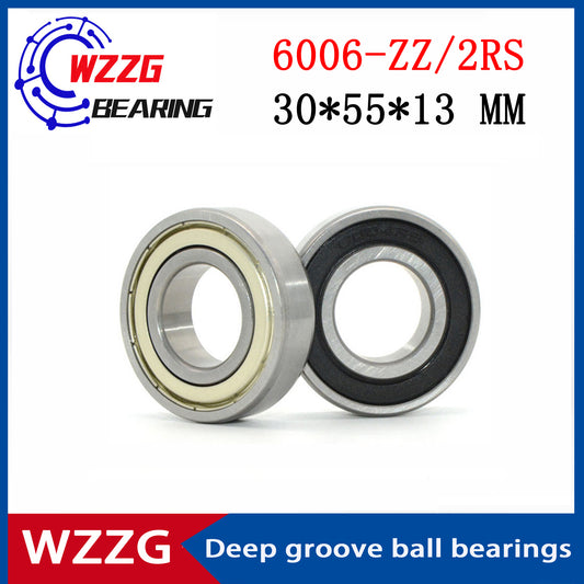 WZZG Deep groove ball bearing 6006-ZZ 2RS (10pcs/lot) 30*55*13 mm double seal high quality bearings