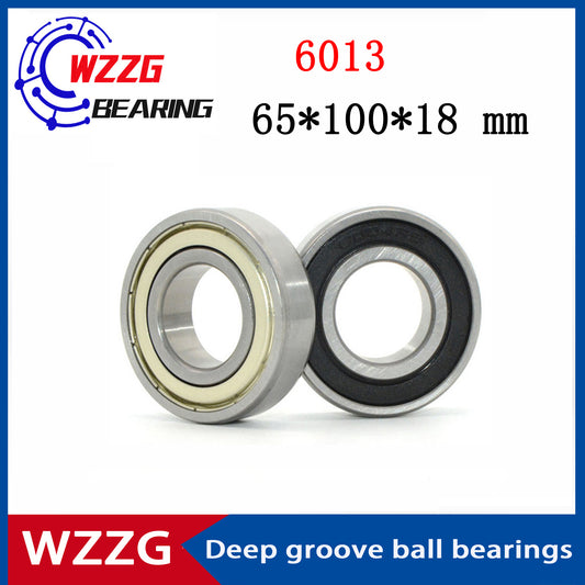 WZZG Deep groove ball bearing 6013-ZZ 2RS (2pcs/lot) 65*100*18 mm double seal high quality bearings