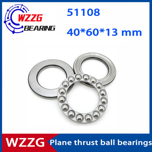 WZZG 51108(6pcs/lot) High quality 8108 plane thrust ball bearings 40*60*13mm