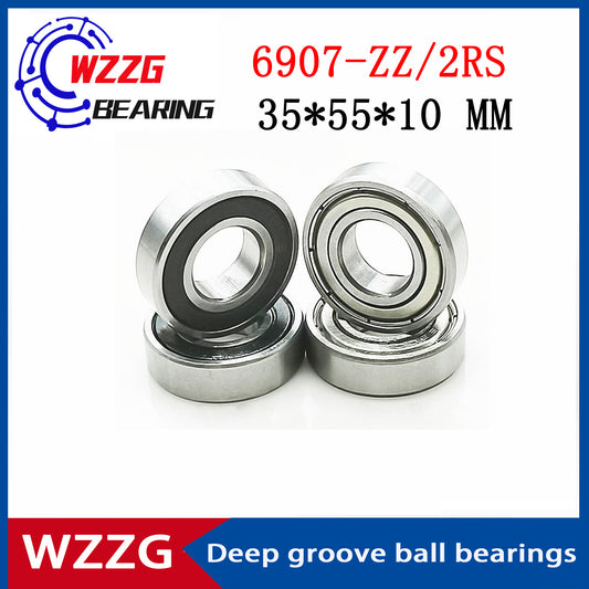 WZZG 6907-ZZ 2RS ( 10pcs/lot ) deep groove ball bearings 35*55*10 MM high-speed ball bearings