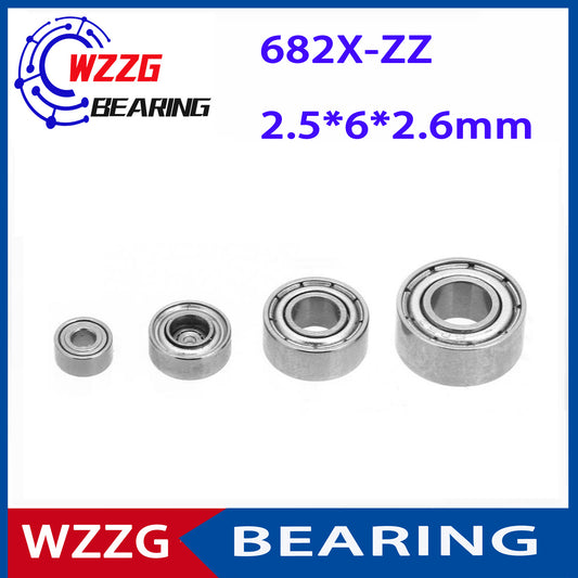 WZZG 20PC 682X-ZZ deep groove ball bearings 2.5x6x2.6mm miniature bearing