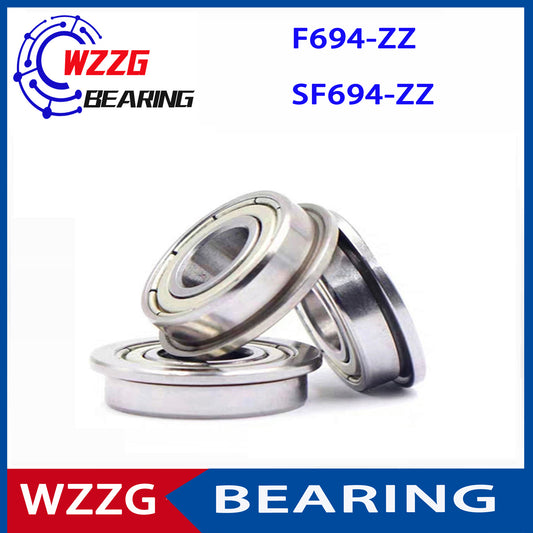 WZZG 20PCS F694ZZ 4*11*4mm double shield 440C stainless steel flange SF694ZZ ball bearing