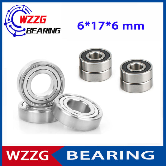 WZZG 20PCS Double Sealed Miniature Stainless Steel Bearing Model Bearing 606ZZ 2RS S606ZZ 2RS