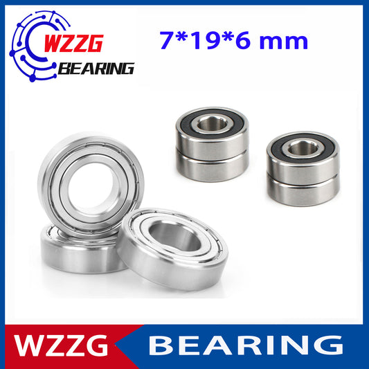 WZZG 20PCS Double Sealed Miniature Stainless Steel Bearing Model Bearing 607ZZ 2RS S607ZZ 2RS