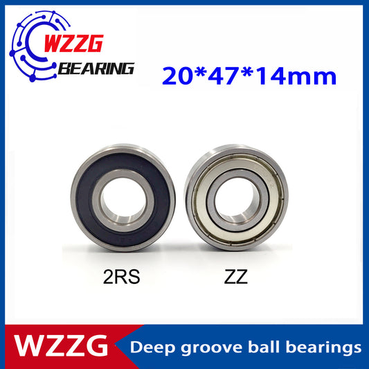 WZZG 10PCS/lot High Quality Bearing Steel Deep Groove Ball Bearing 6204ZZ 2RS Size 20*47*14mm
