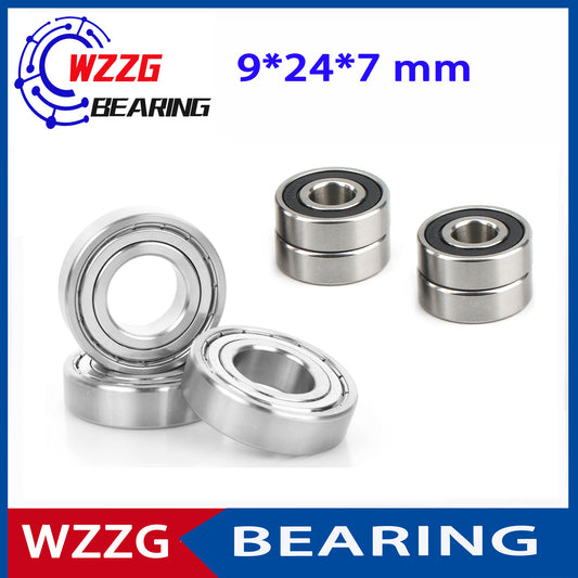 WZZG 20PCS Double Sealed Miniature Stainless Steel Bearing S609Z 2RS 609ZZ 2RS size 9*24*7mm