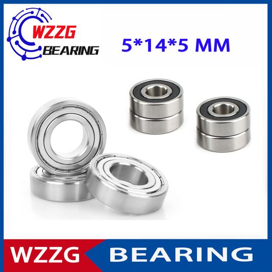 WZZG 20PCS Double Sealed Miniature Stainless Steel Bearing 605ZZ 2RS S605ZZ 2RS