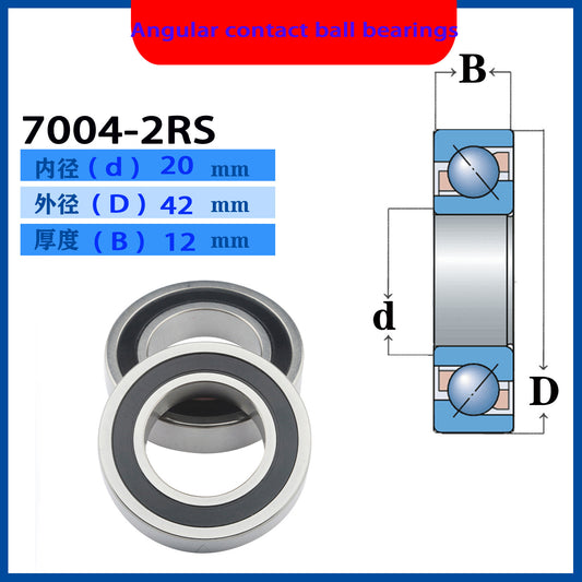 WZZG 2PCS/lot 7004C AC ACM B BW BM 7004-2RS 20X42X12 Precision Angular Contact Bearings