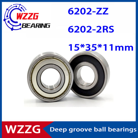 WZZG 10PCS/lot High Quality Bearing Steel Deep Groove Ball Bearing 6202ZZ 2RS Size 15*35*11mm