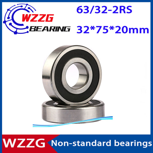 63/32-2RS  2PCS/lot High quality Non-standard bearings 63/32 32*75*20 mm deep groove ball bearing