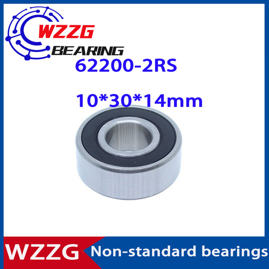 WZZG 10PCS 6200 non-standard thick bearing 62200-2RS size 10*30*14mm