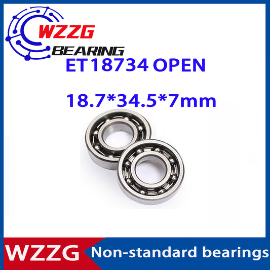 WZZG 4PCS Non-standard deep groove ball bearings ET18734 1873457 18.7*34.5*7mm open bearings