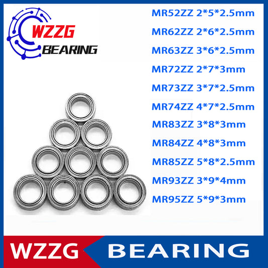 WZZG 20PCS High Quality MR Series MR52ZZ MR62ZZ MR63ZZ MR72 73 74ZZ MR83 84 85ZZ MR93ZZ MR95ZZ Bearings