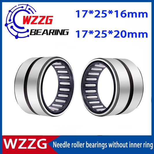 WZZG 10pcs needle roller bearings NK17/16 NK17/20 inner diameter 17mm outer diameter 16 20 mm