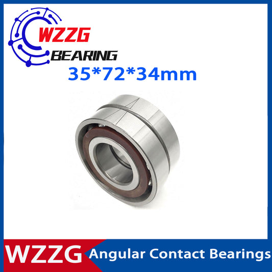 WZZG a pair 7207 35x72x17 mm Angular Contact Ball Bearings 7207DB DF DT 35x72x34mm