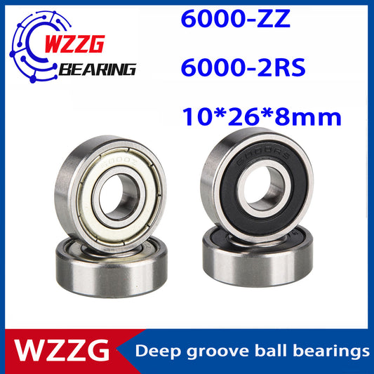 WZZG 20PCS High Quality Bearing Steel Deep Groove Ball Bearing 6000ZZ 2RS Size 10*26*8mm