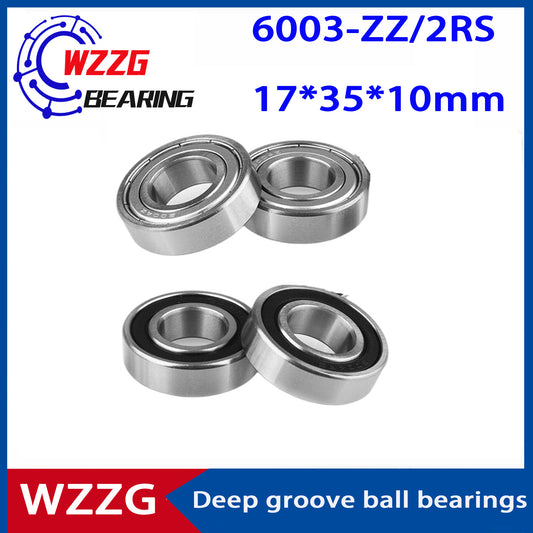 WZZG 10PCS/lot High Quality Bearing Steel Deep Groove Ball Bearing 6003ZZ 2RS Size 17*35*10mm