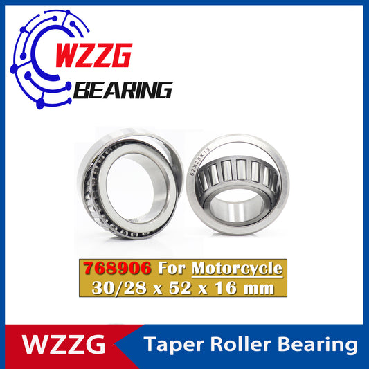 WZZG 768906 Steering Head Bearing 30/28*52*16 mm ( 4 PCS ) Tapered Roller Motorcycle Accessories Directional Bearings 320/28