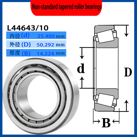 WZZG 3pcs/lot L44643/10 100% Brand New High Quality Inch Tapered Roller Bearings 25.400*50.292*14.224 mm For Motor Generator Mechanical Bearing Tools