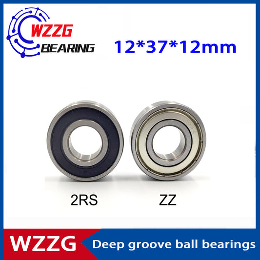 WZZG 4PCS/lot High quality stainless steel deep groove ball bearing S6301 ZZ 2RS size 12*37*12mm