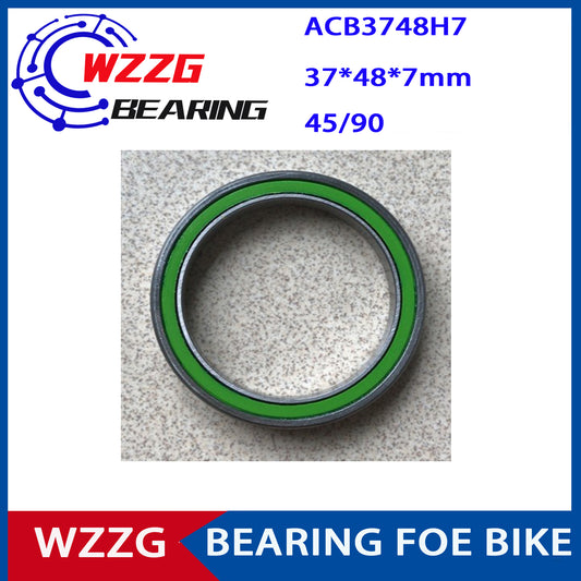 ACB3748H7 1pcs Road Bike Headset Bearings 37*48*7 mm 45/90 Degree 1-3/8  inches Chrome Steel Tapered Upper Lower Bearing